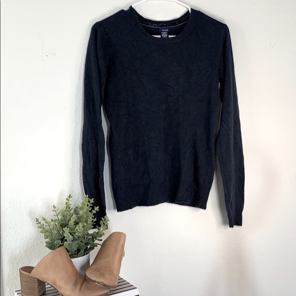 🌼Navy Blue Crew Neck Long Sleeve Sweater🌼